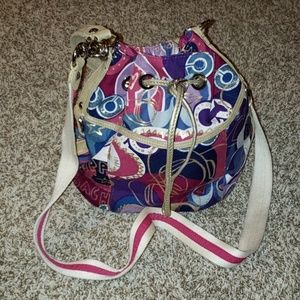 Coach Poppy drawstring crossbody purse